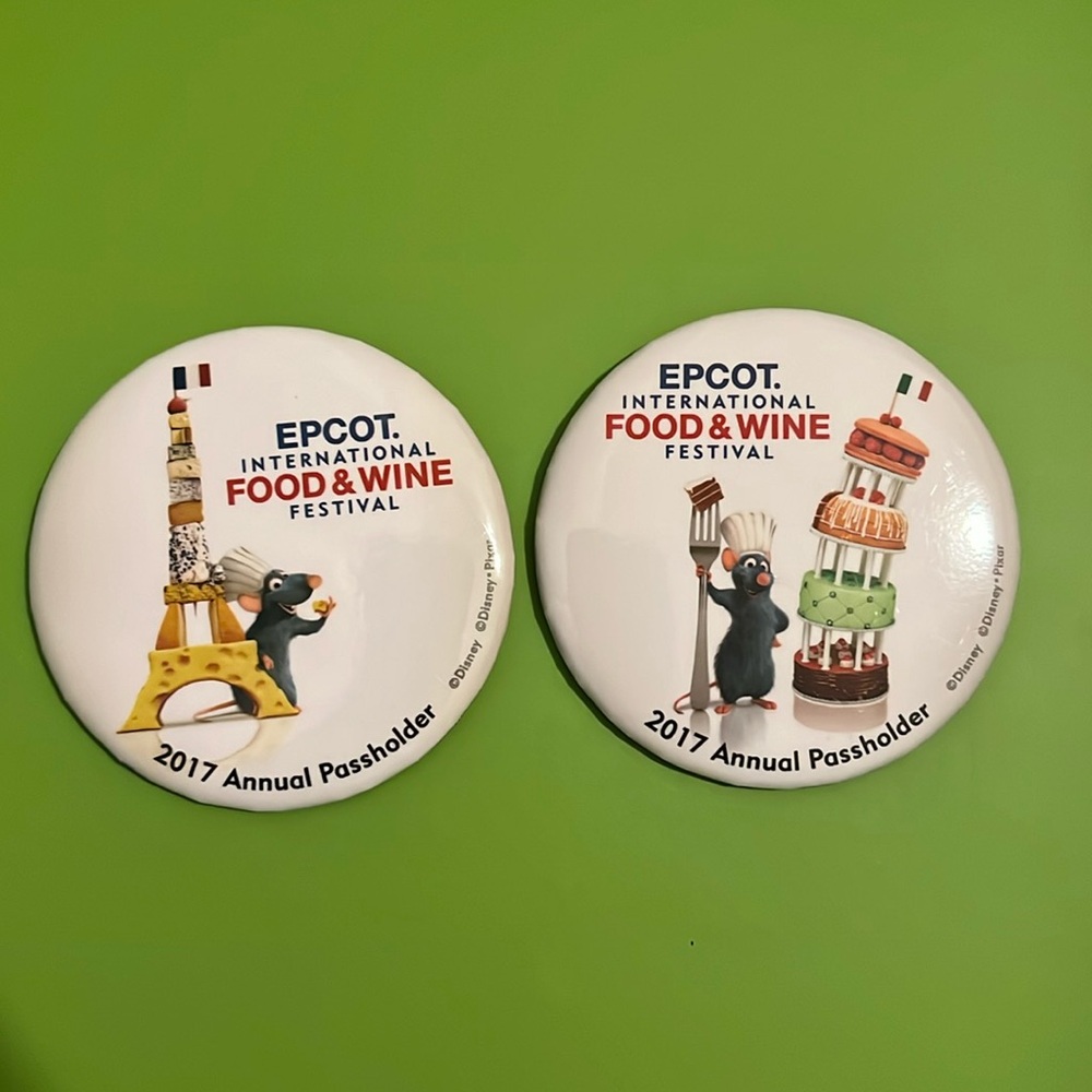 ratatouille assorted annual passholder food and wine pins